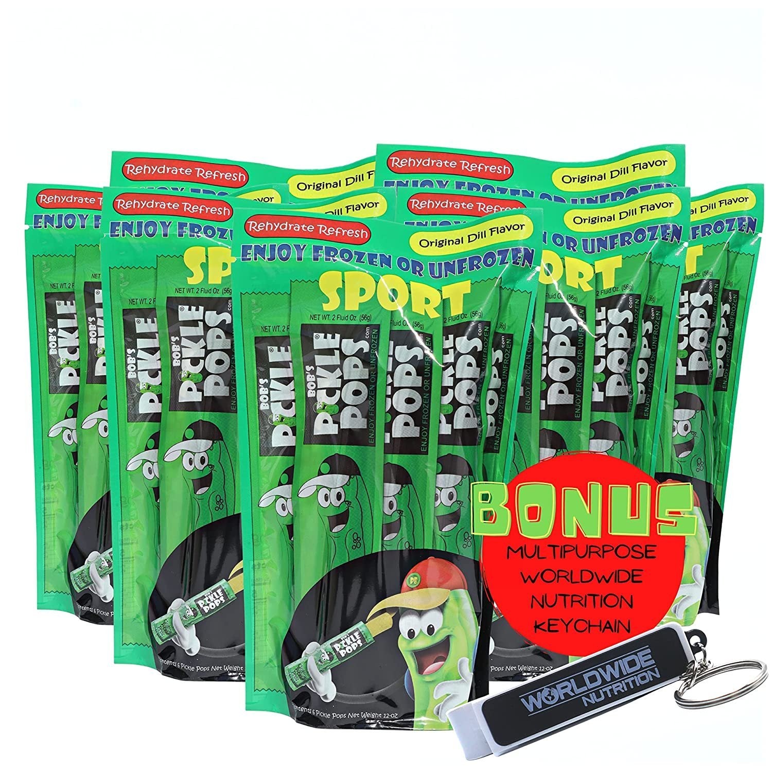 Bob's Pickle Pops Sport - Original Dill - For Hydration and Cramp Relief - Pickle Juice Popsicle Sticks