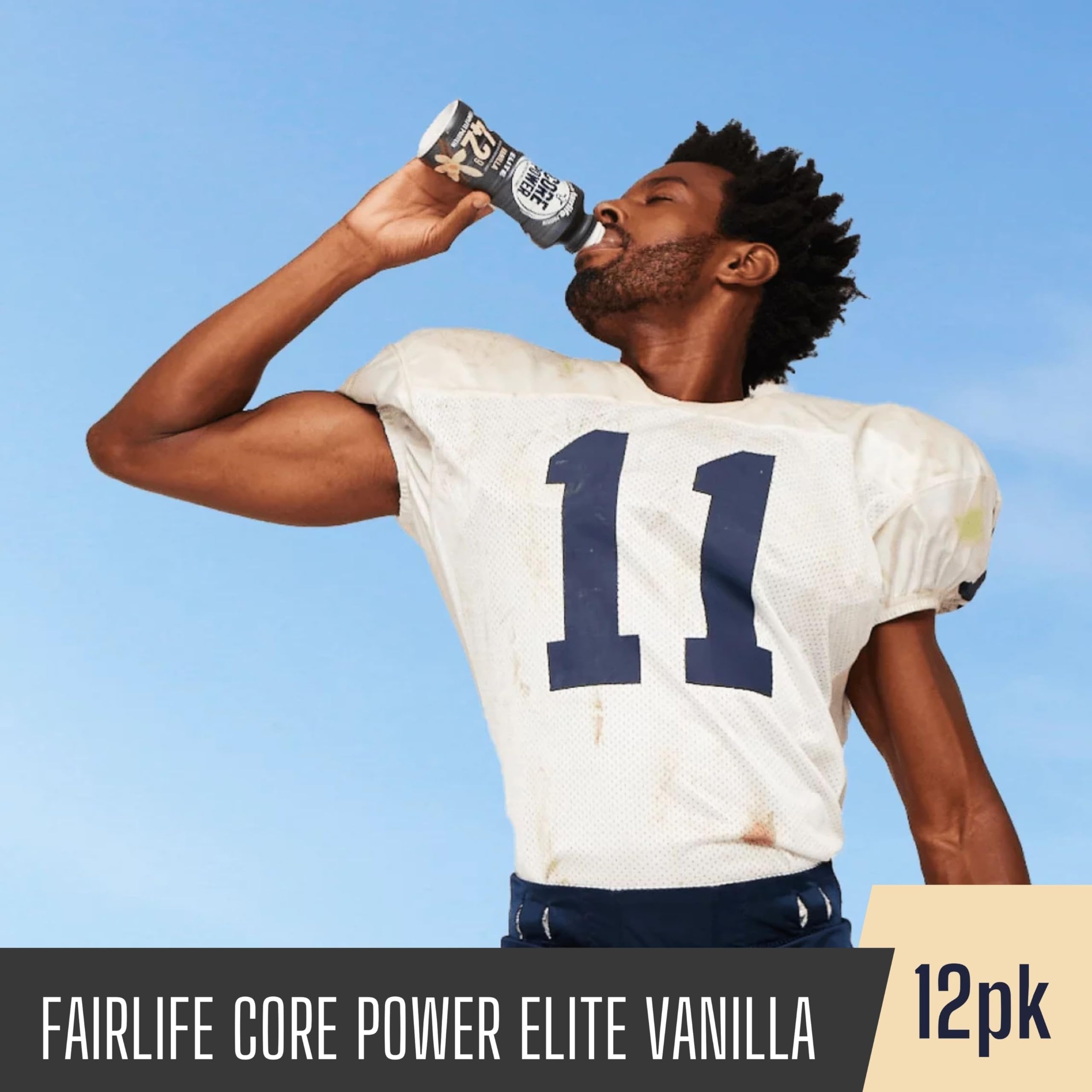 Core Power Fairlife Elite 42g High Protein Milk Shake - Kosher, Vanilla Flavor Protein Shake for Workout Recovery - 14 Fl Oz (Pack of 12) & Multi-Purpose Key Chain