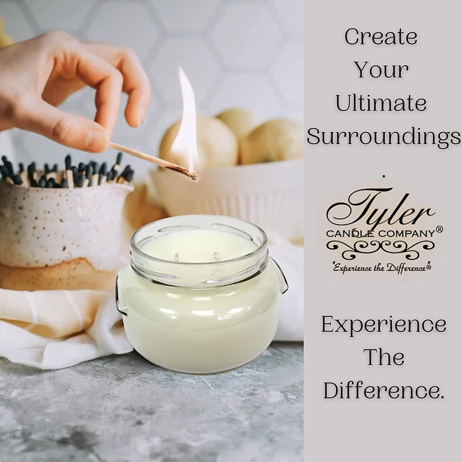 Tyler Candle Company, French Market Jar Candle, Scented Candles Gifts for Women, Ultimate Aromatherapy Experience, Luxurious Candles with Essential Oils, Long-Lasting Burn, Large Candle 22oz