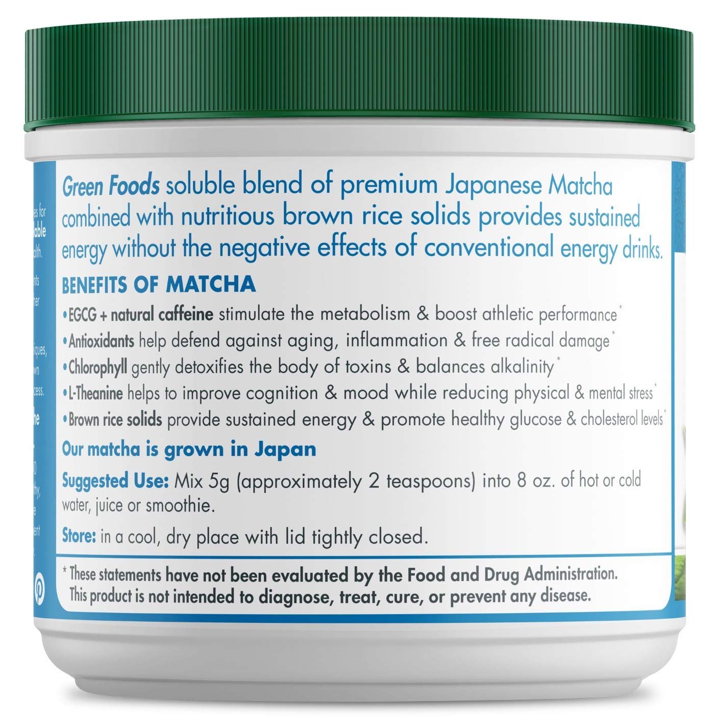 Green Foods Organic Matcha Green Tea, 5.5 Ounce