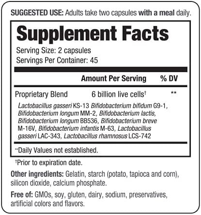 Kyolic Kyo-Dophilus Multi 9 Probiotic, for Strong Gut Health Balance and Support, 90 Capsules
