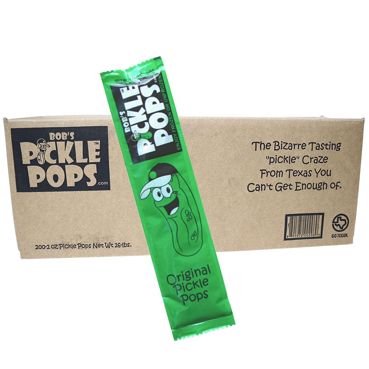 Bob's Pickle Pops - Original Dill Flavor - Bulk 200 Count - Full Case - 2 Fl Oz per Pickle Popsicle - Keto Friendly, Gluten Free - Enjoy Frozen or Unfrozen.