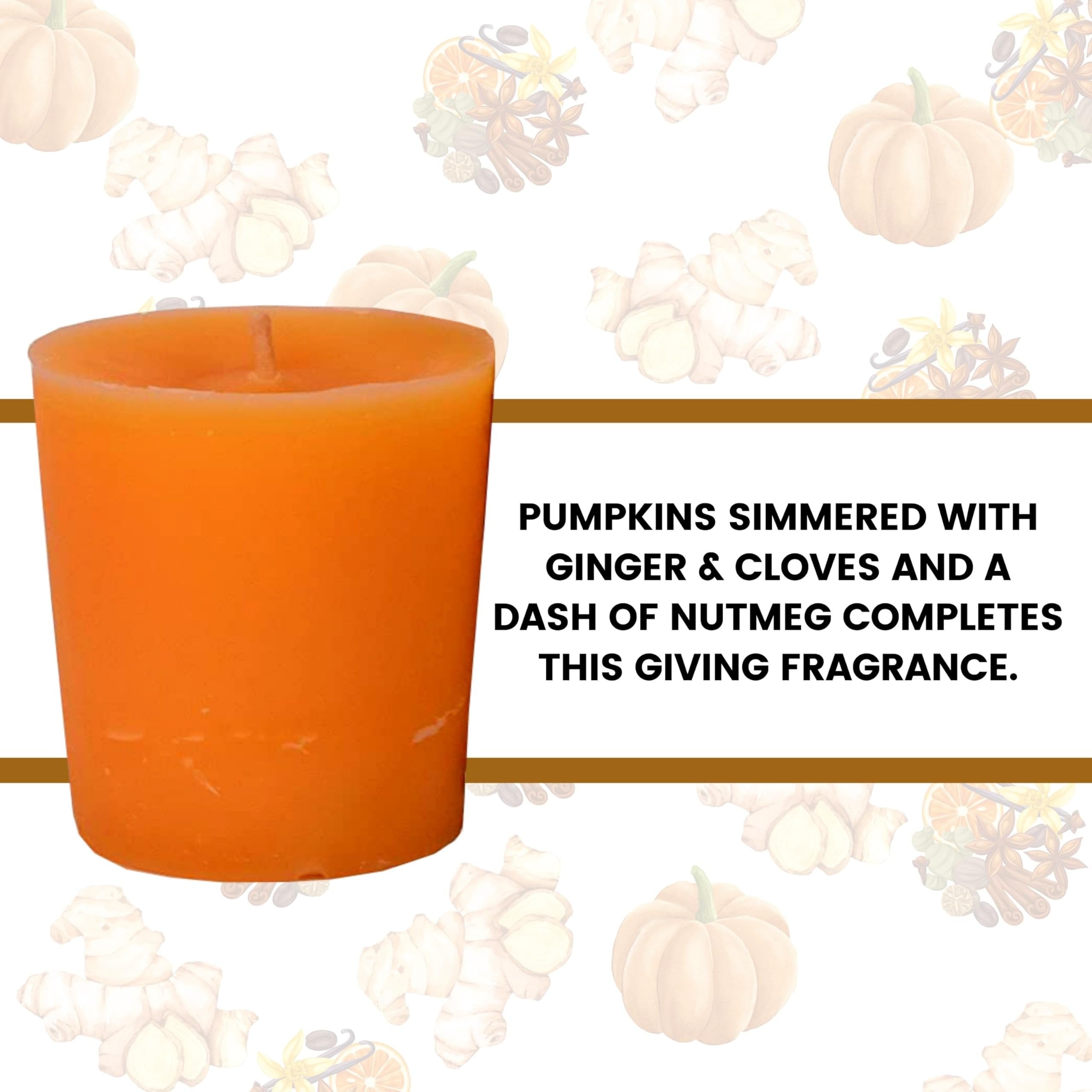 Tyler Candle Company - Tyler Home Fragrance Votive Pumpkin Spice Candle 2Lb Glass Jar 4Ct - Fall Candle Scents, Halloween Candles and Multi-Purpose Key Chain