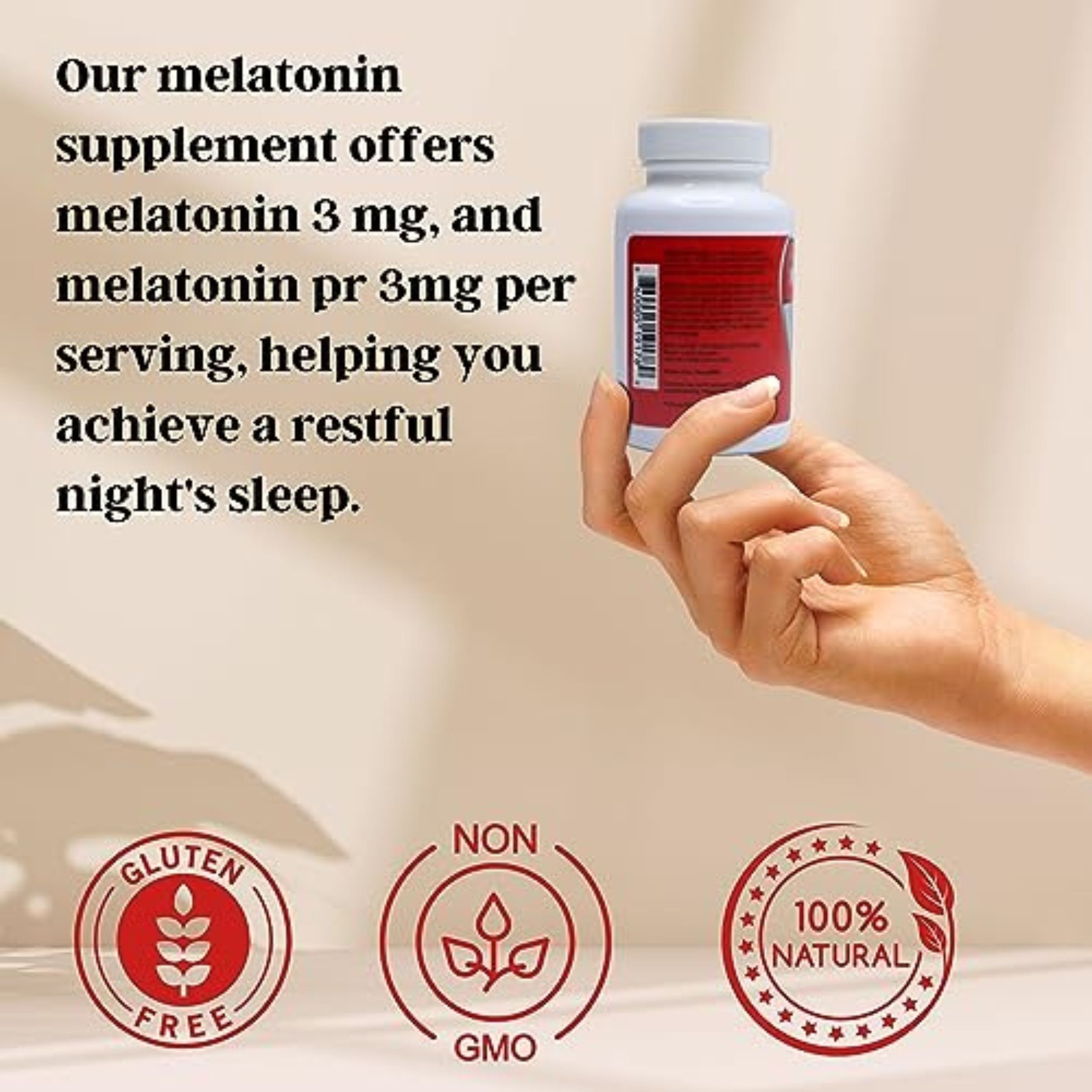 Worldwide Nutrition Dr. Sandi's Melatonin 3 mg - 60 Count Melatonin Supplement Tablets