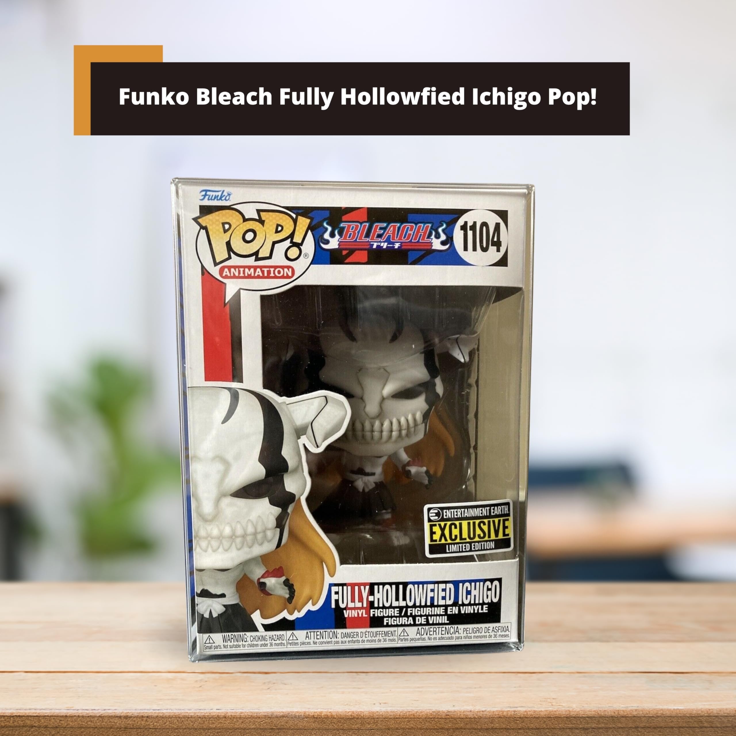 Worldwide Nutrition Bundle: Funko Bleach - Fully-Hollowfied Ichigo Lorde Vasto Form Vinyl Figure Multicolored, 3.75 inches with Compatible Box Protector Case and Multi-Purpose Key Chain