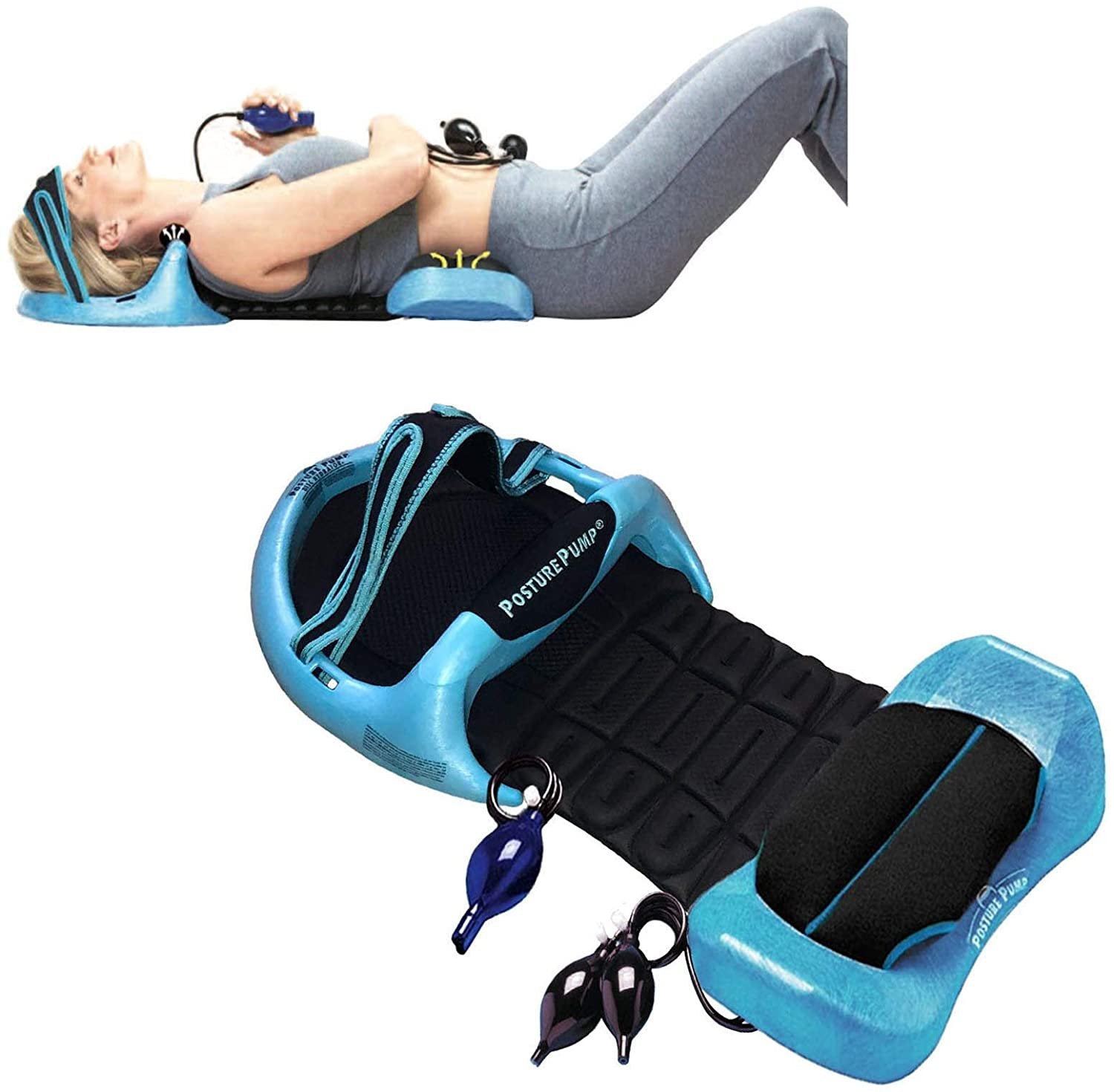 Posture Pump Relief for Neck and Back Pain - Deluxe Full Spine Model 4100-S (Single Air Cell Cervical) DISC HYDRATOR
