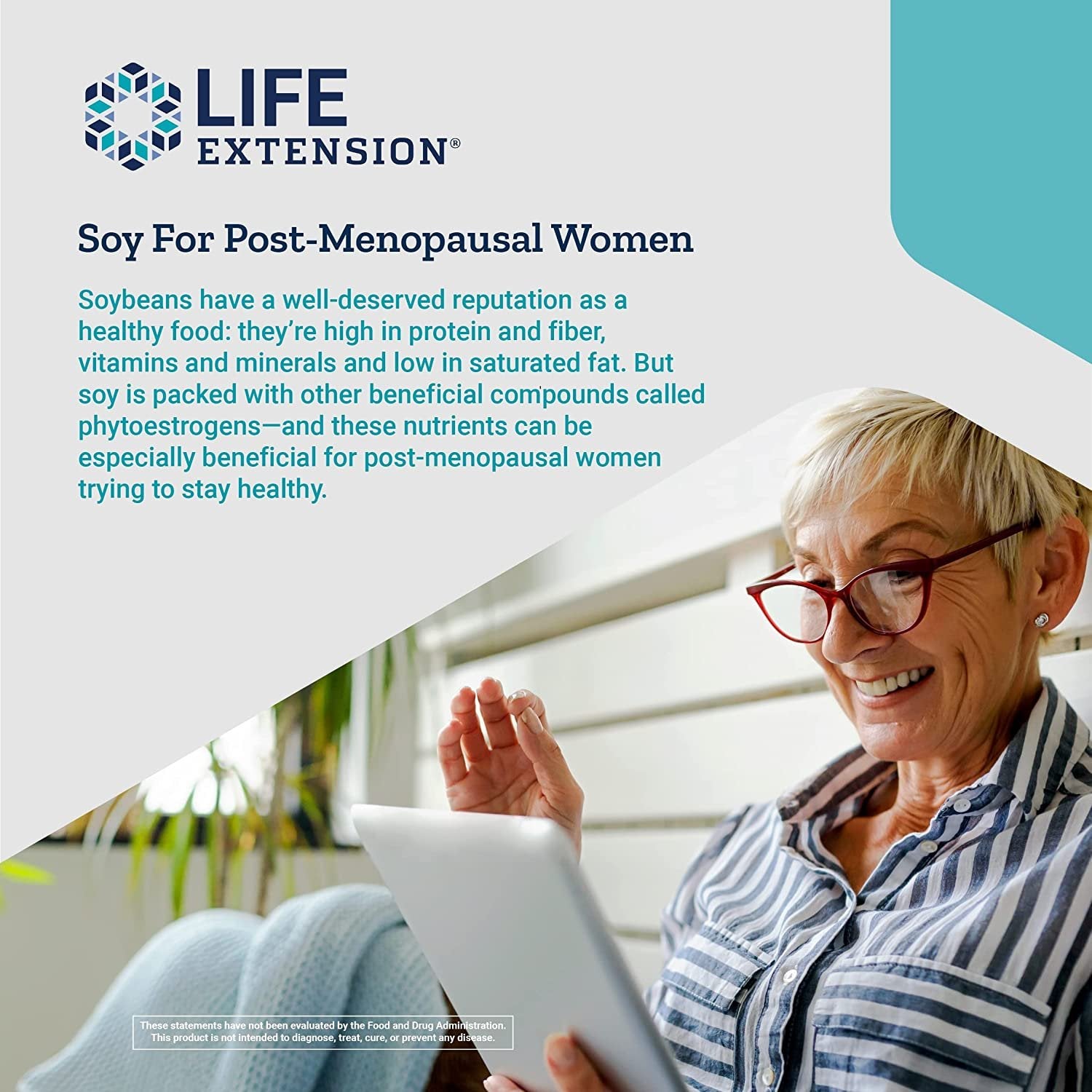 Life Extension Ultra Soy Extract - Soy Isoflavones Supplement for Women - Post Menopause Bone and Heart Health Support Fermented Soy Formula – Non-GMO, Gluten Free, Vegetarian – 150 Capsules