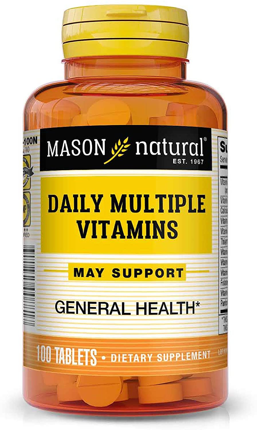 MASON NATURAL, Daily Multiple Vitamins Compare to One a Day Essentials Tablets - 100 Ea