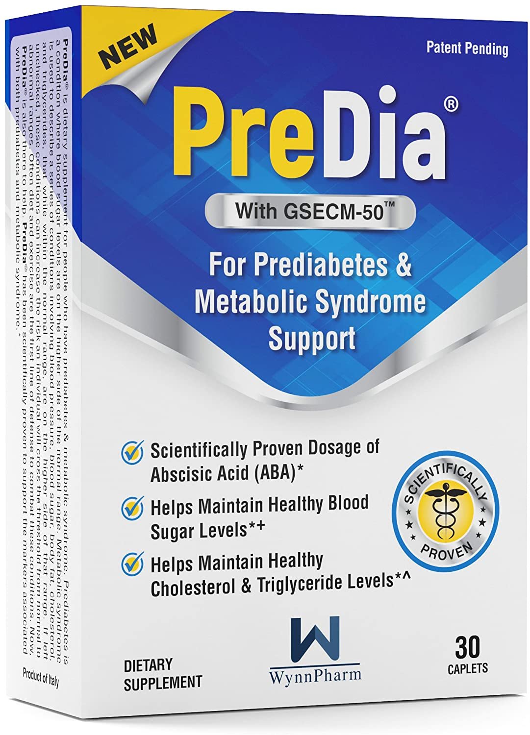 PreDia Magnesium - Chromium - Grape Seed Supplement to Help Maintain Healthy Blood Sugar, BMI, Cholesterol & Triglyceride Levels for Prediabetes & Metabolic Syndrome Support