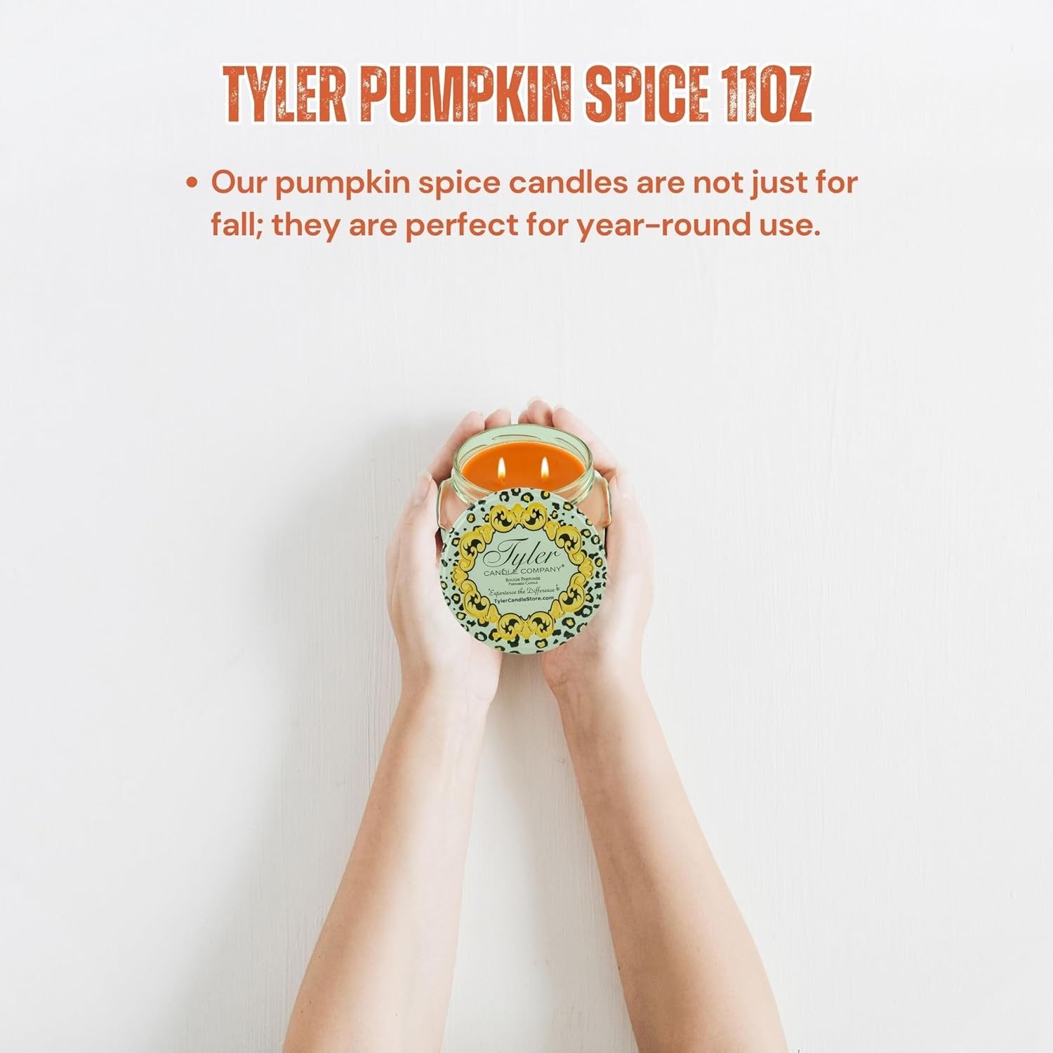 Tyler Candle Company - Tyler Home Fragrance Pumpkin Spice Candle 11 Oz Glass Jar - Fall Candle Scents, Halloween Candles