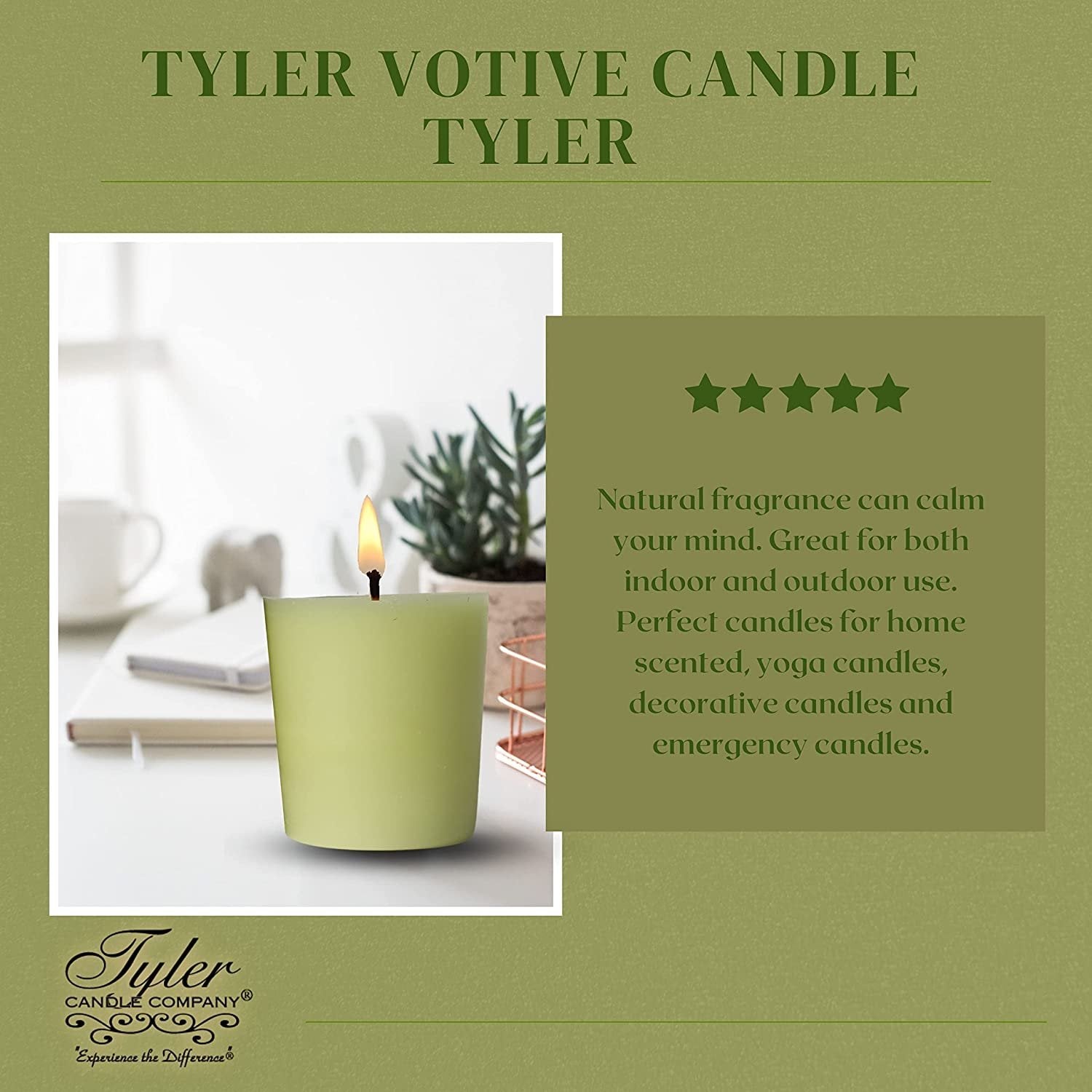 Tyler Candle Company Tyler Scent Votive Candles - Luxury Scented Candle with Essential Oils - 4 Pack of 2 oz Small Candles with 15 Hour Burn Time Each - with Bonus Key Chain