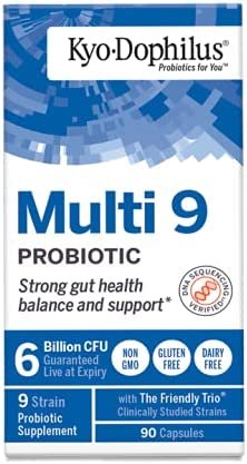 Kyolic Kyo-Dophilus Multi 9 Probiotic, for Strong Gut Health Balance and Support, 90 Capsules