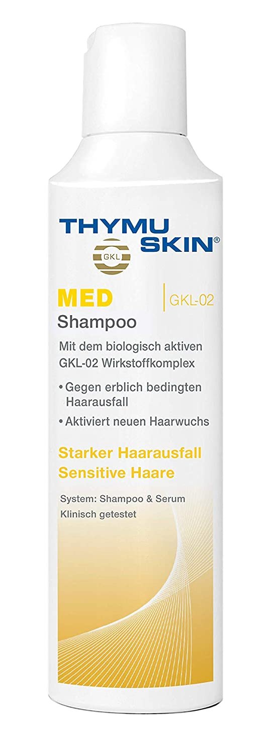 THYMUSKIN Med - Hair Care Peptides Shampoo (Step #1) for Hair Growth Due to Hair Loss - for Sensitive Hair and Scalp Conditions where Balding is Already Present