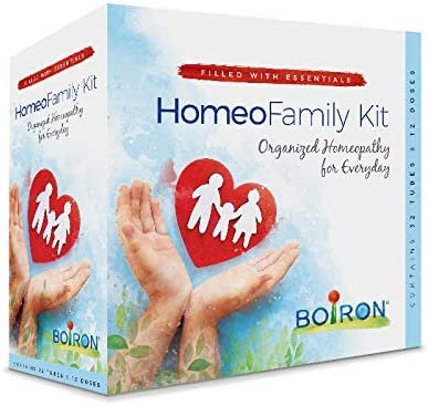 Boiron HomeoFamily Kit with The Essentials - 32 Assorted Homeopathic Tubes, 12 Oscillococcinum Doses, and a Handy Storage Case