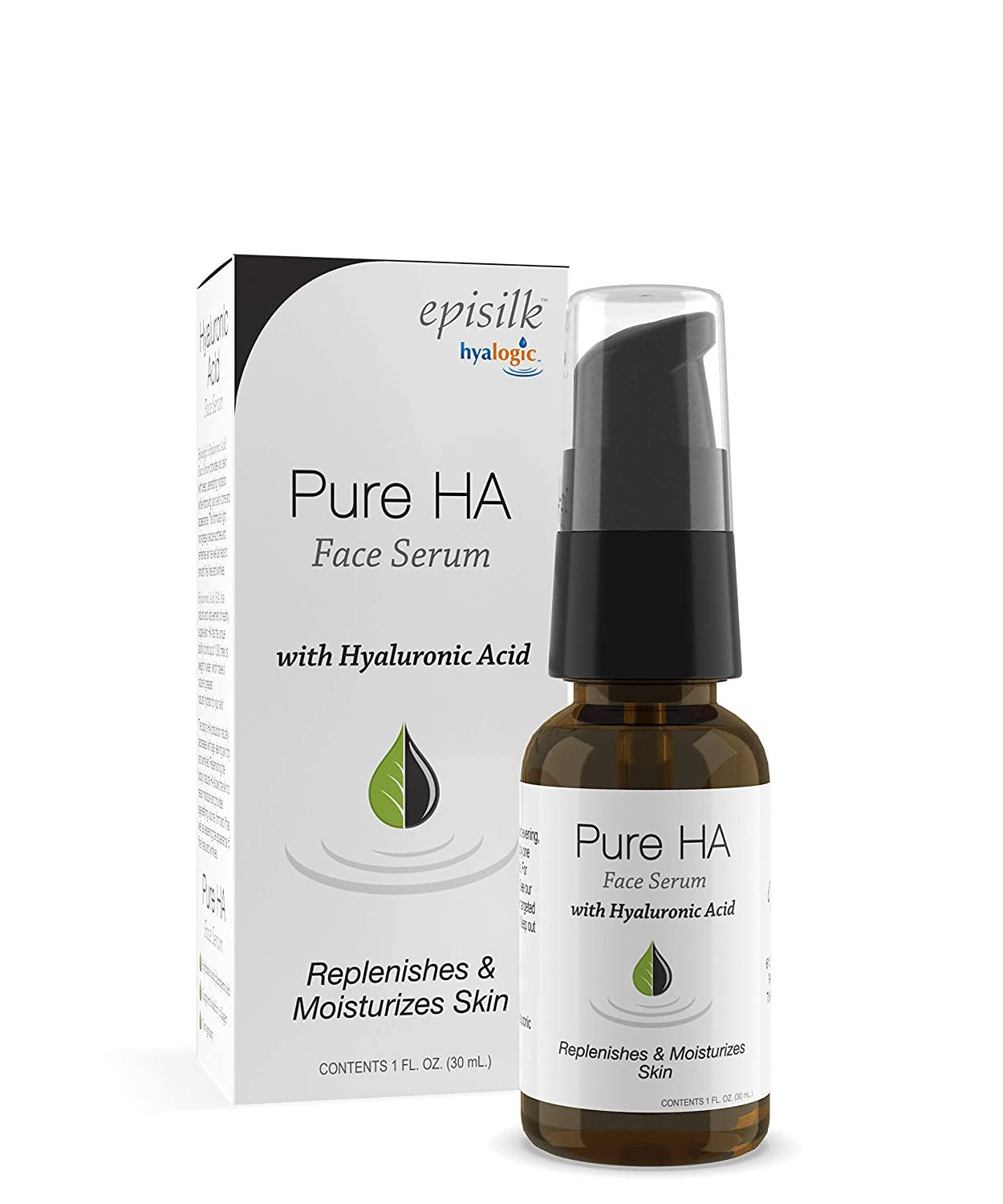 Pure Hyaluronic Acid Serum for Face - Hyalogic Natural HA Face Serum, Non-Greasy, Fragrance-Free Formula - Hyaluronic Acid Serum— Soften & Hydrate Skin | 1 Fl. oz.