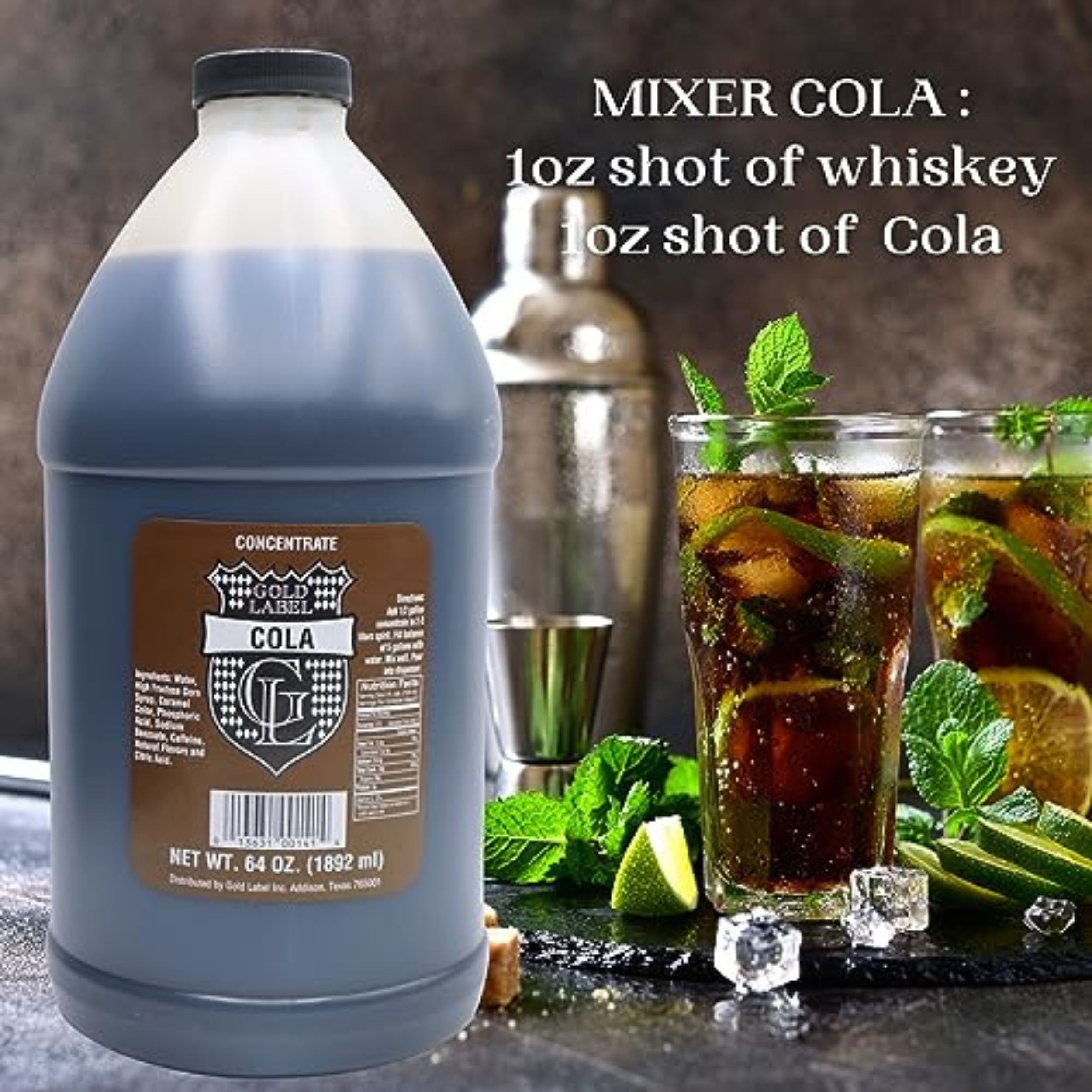 Specialty Blends Cola Flavored Syrup Cocktail Mixer Concentrate, Made with Cola Flavor Syrups For Drinks, 1/2 Gallon (Pack of 1) - with Bonus Worldwide Nutrition Multi Purpose Key Chain