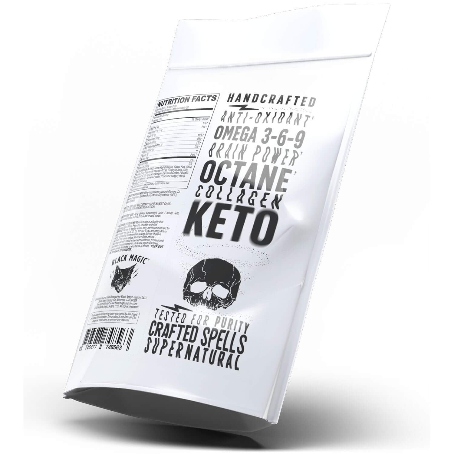 Black Magic Supply Skull Dust Keto Collagen Coffee Creamer - 20 Servings - Vanilla Mocha - 440g