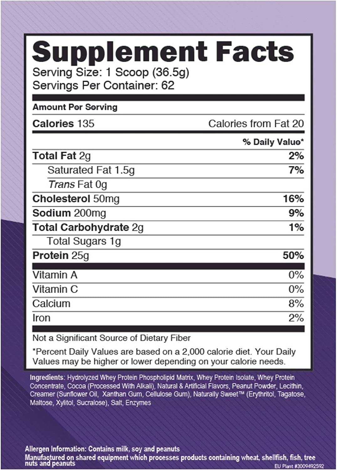 EAS 100% Platinum Whey Protein Powder - Anti Catabolic - 25g Protein