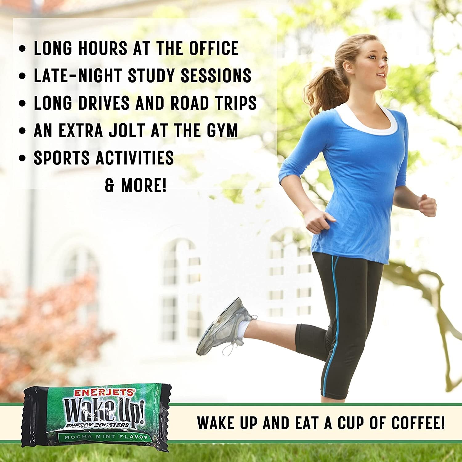 Worldwide Nutrition Enerjets Wake Up Energy Booster Caffeinated Drops - Instant Coffee Energy Supplements - Mocha Mint Flavor - Pack of 3, 12 Drops Per Package with Worldwide Multi Purpose Key Chain