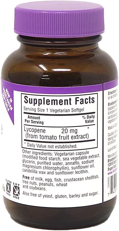BLUEBONNET NUTRITION LYCOPENE 20 mg