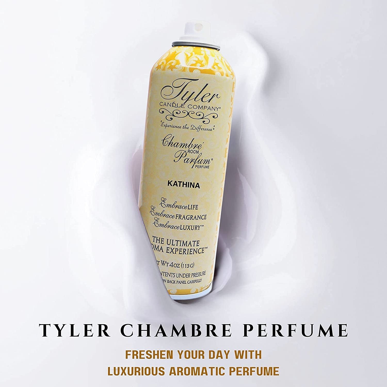 Tyler Candle Company Kathina Signature Fragrance Chambre Parfum - Luxury Kathina Scent Air Freshener Spray - The Ultimate Aromatic Experience - Home Essentials - 4 Oz Container with Bonus Key Chain