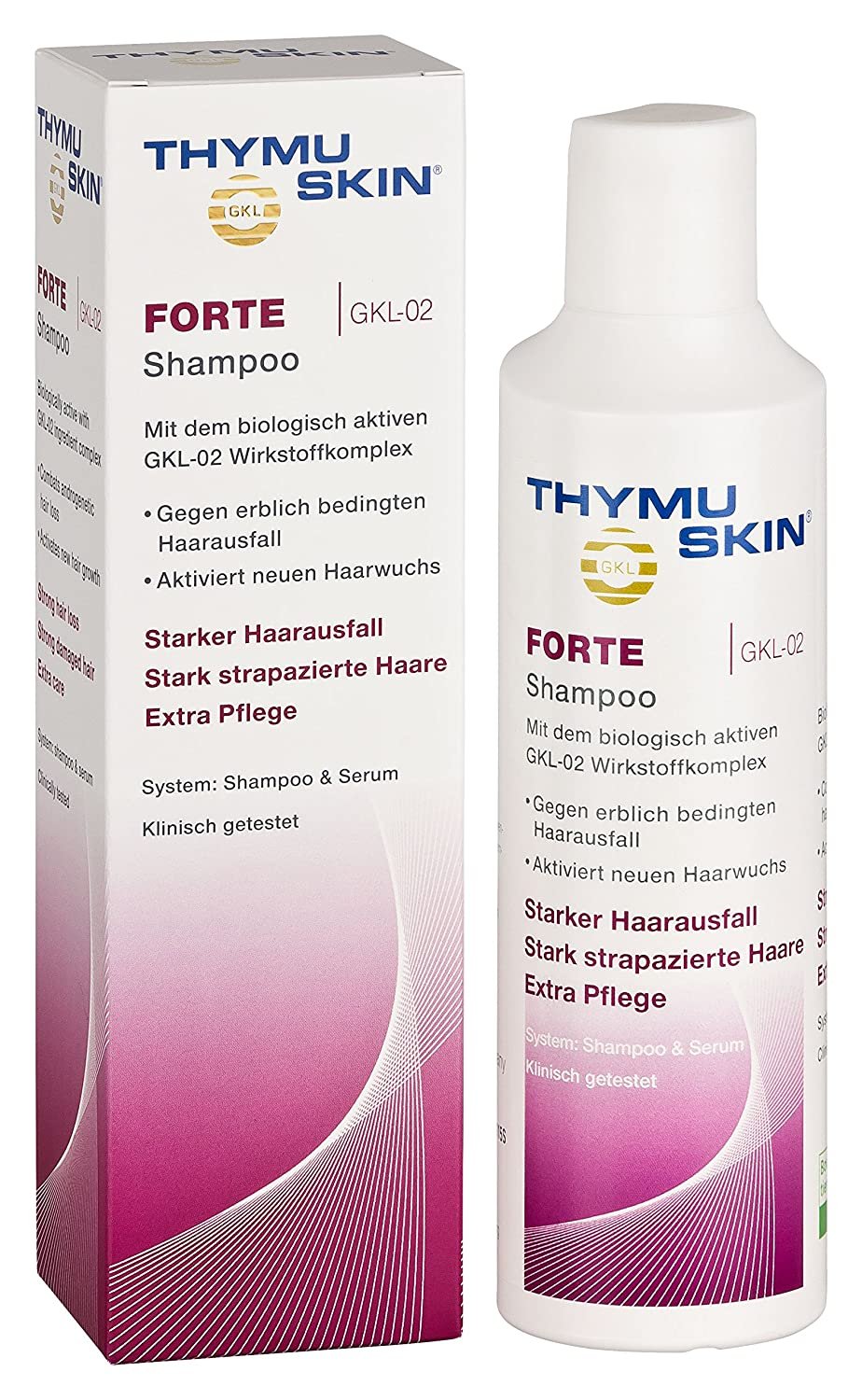 THYMUSKIN Forte Shampoo Cleanser (Step #1) Therapy for Very Strong Thinning and Hair Loss to Nourishing, Reinforcement, and Strengthening Hair.