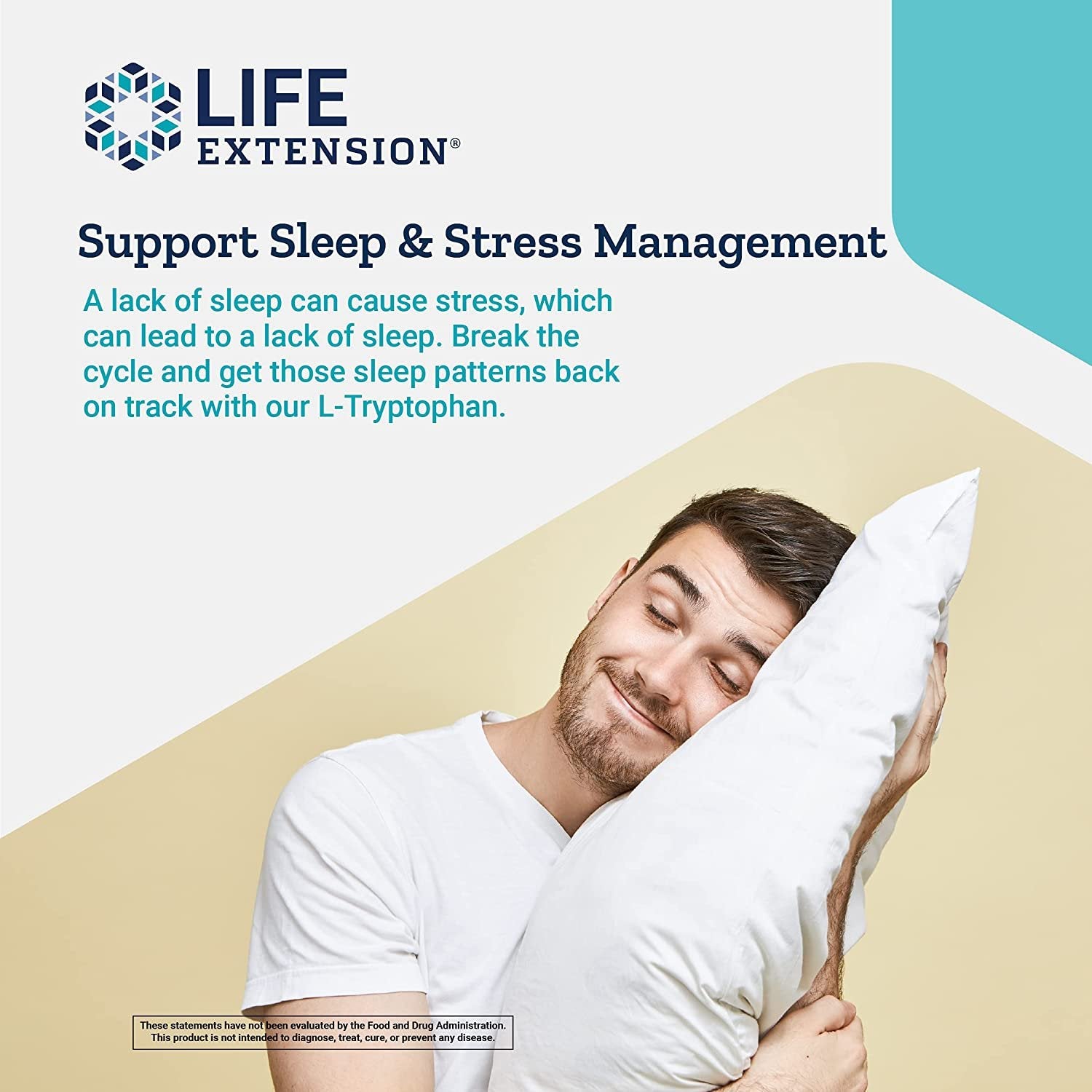 Life Extension L-Tryptophan 500 mg – L-Tryptophan Supplement Pills for Healthy Sleep and Stress Response Support – Gluten-Free, Non-GMO, Vegetarian – 90 Capsules