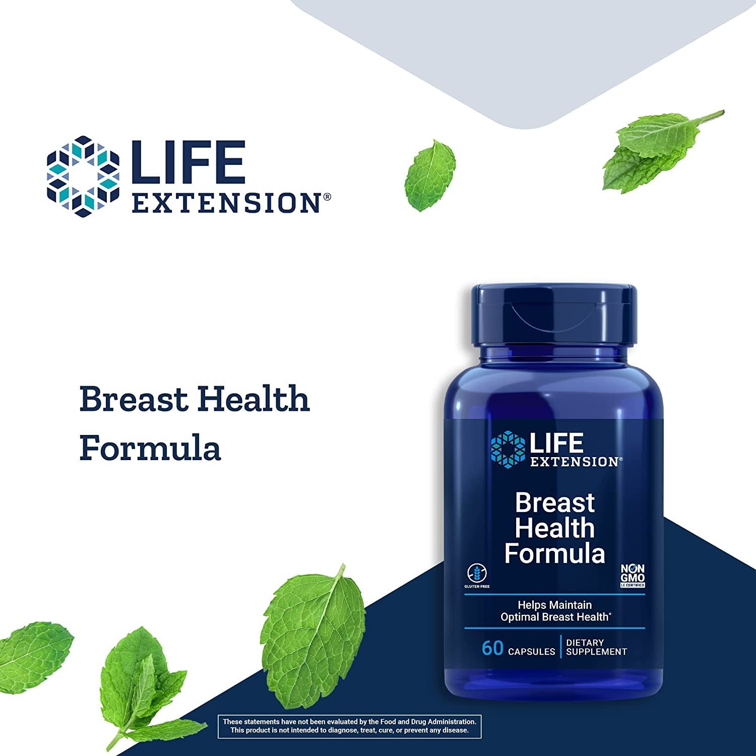 Life Extension Breast Health Formula – Supplement Pills for Women for Healthy Estrogen Support with Vitamin D, Cruciferous Vegetable Extract, I3C & More – Gluten-Free, Non-GMO – 60 Capsules