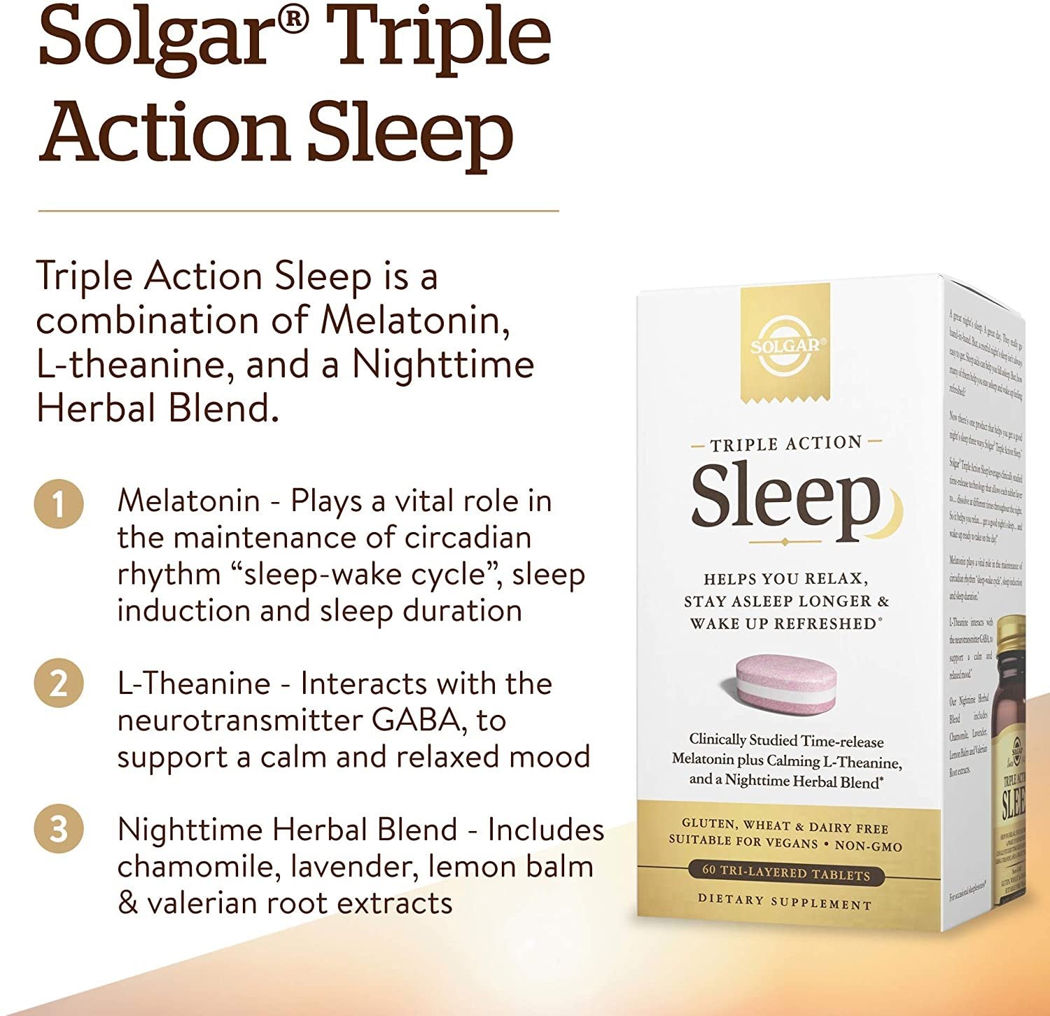 Solgar Triple Action Sleep 60 Caps