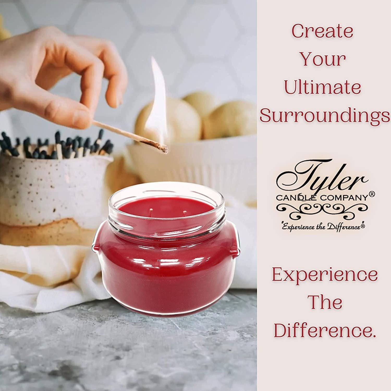Tyler Candle Company, Kathina Jar Candle, Scented Candles Gifts for Women, Ultimate Aromatherapy Experience, Luxurious Candles with Essential Oils, Long-Lasting Burn, Large Candle 22oz