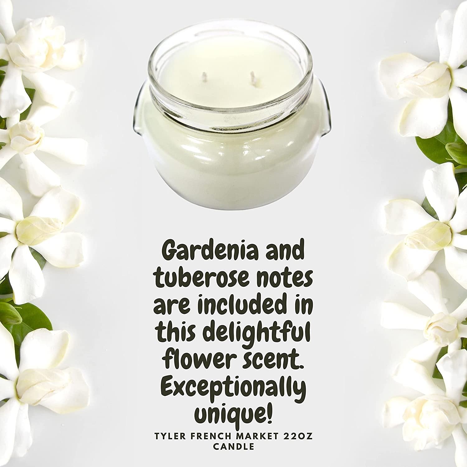 Tyler Candle Company, French Market Jar Candle, Scented Candles Gifts for Women, Ultimate Aromatherapy Experience, Luxurious Candles with Essential Oils, Long-Lasting Burn, Large Candle 22oz
