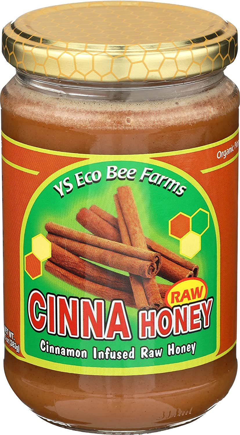 YS BEE FARMS Raw Cinnamon Infused Honey, 13 OZ