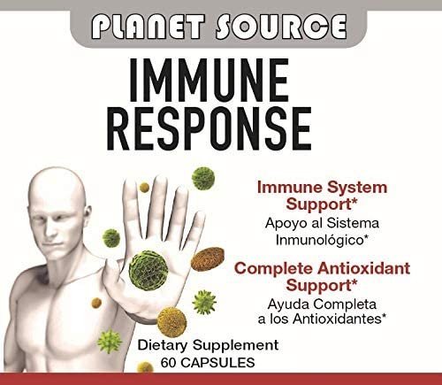 Planet Source Immune Response with Graviola Leaf, Turmeric, and Olive Leaf - Immune Boost and Healthy Inflammation Response - All-in-One Immune System Support - Natural Anti-Oxidant - 60 Capsules
