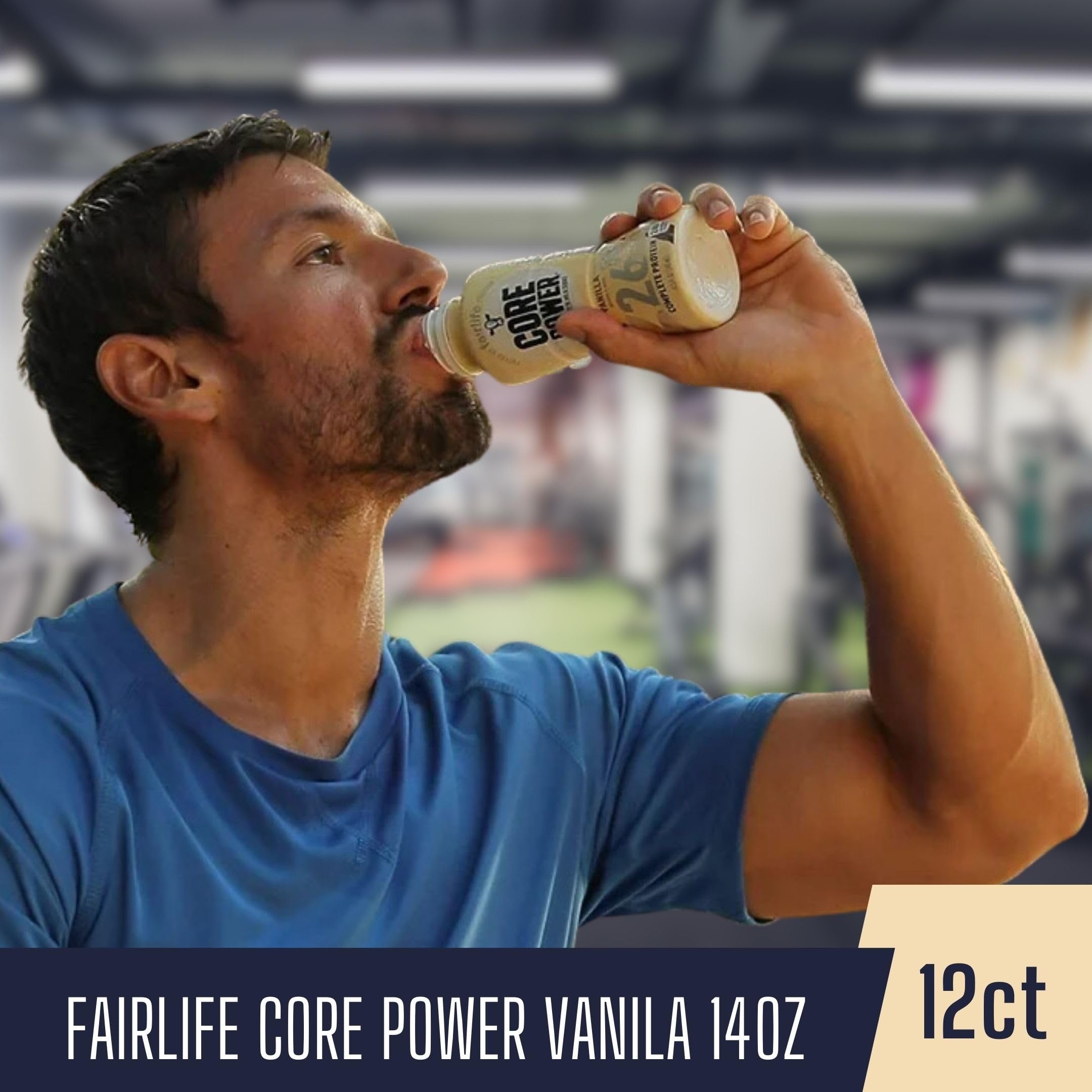 Core Power Fairlife 26g Protein Milk Shakes - Protein Shakes Ready To Drink for Workout Recovery - Vanilla, 14 Fl Oz (Pack of 12) and Multi-Purpose Key Chain