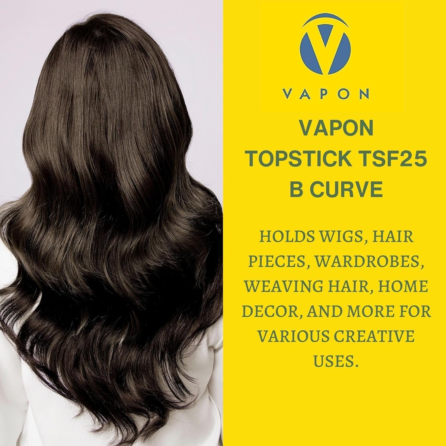 Vapon Topstick Custom Cut A Curve - Clear Grooming Tape - Double-Sided Strips Lace Tape for Wigs - 6 Pack of 50 ct with Keychain