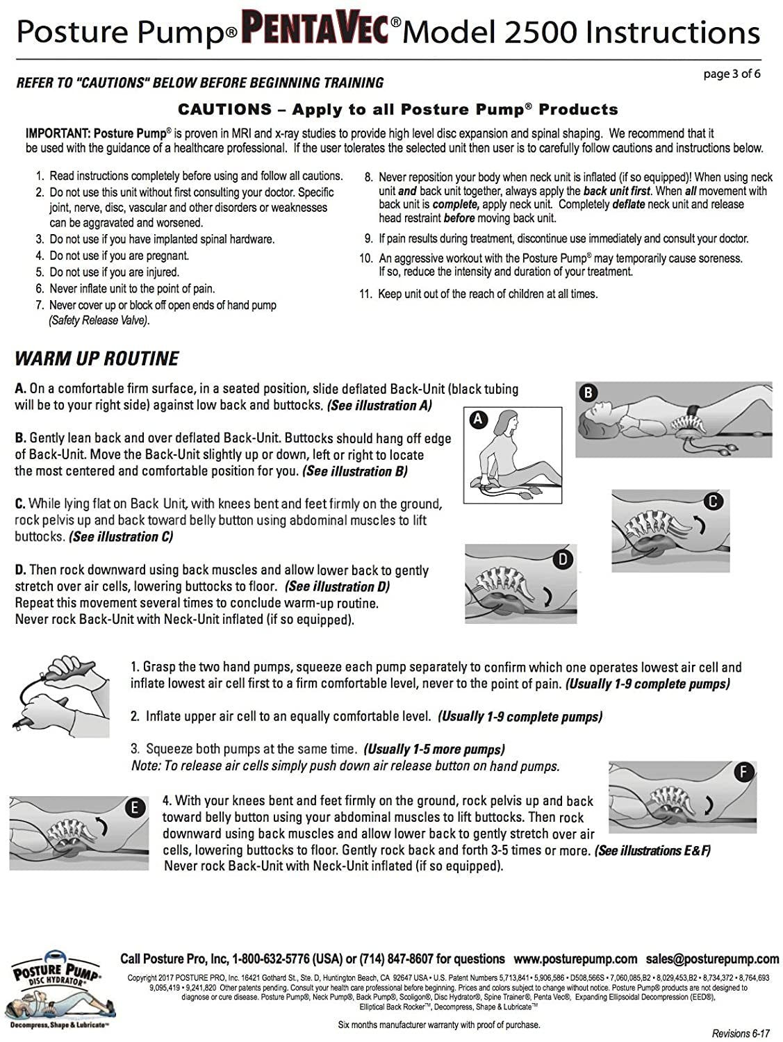 Posture Pump® Relief for Sciatica and Low Back Pain - Penta Vec® Model 2500