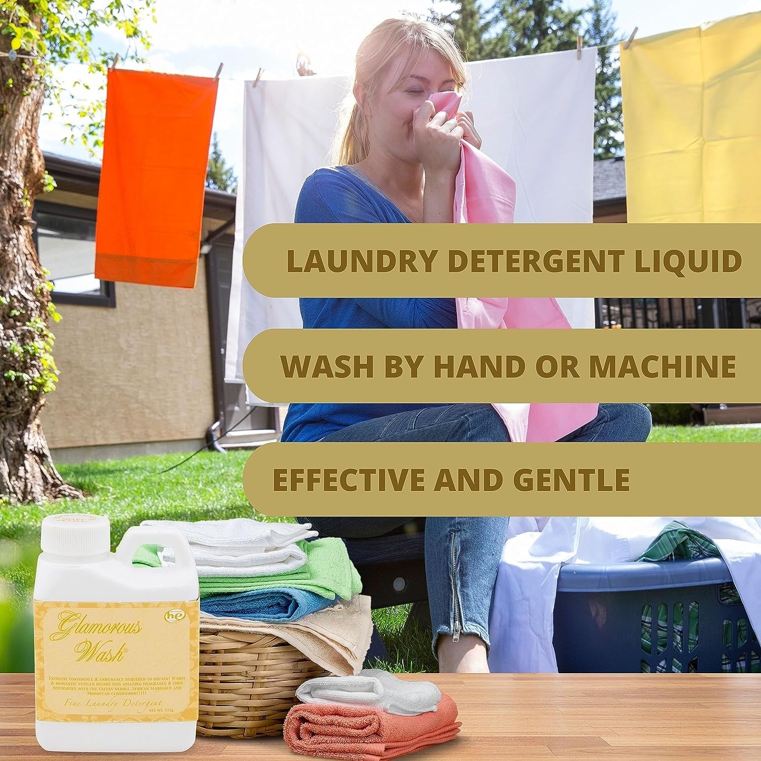 Worldwide Nutrition Bundle, 2 Items: Tyler Glamorous Wash Wishlist Scent Fine Laundry Liquid Detergent - Hand and Machine Washable - 4 oz, 112-gram Container and Multi-Purpose Key Chain
