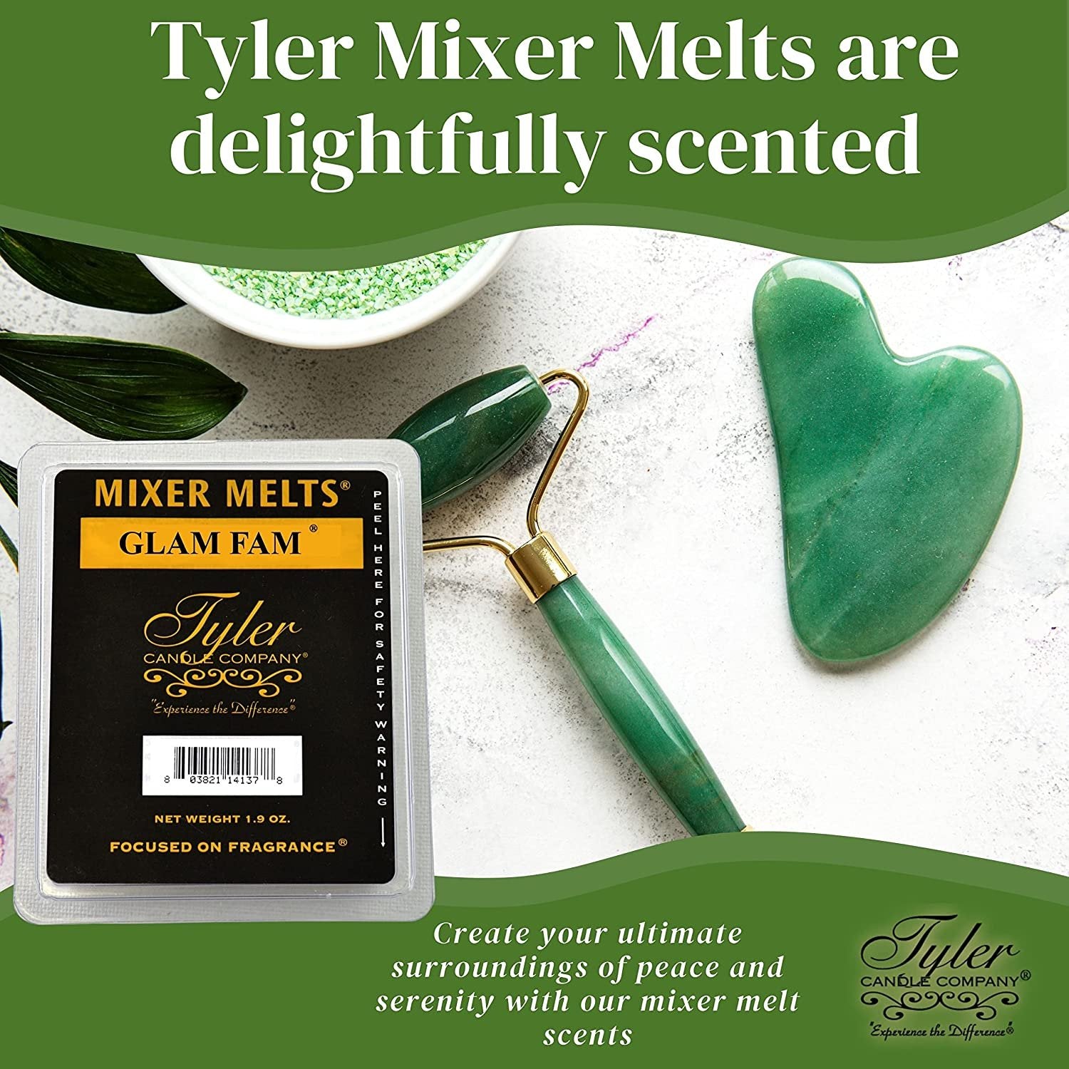 Tyler Candle Company Glam Fam Scent Wax Melts - Soy Wax Scented Mixer Melts with Essential Oils for Wax Warmer - Pack of 4, 6 Bars per Melt Multi Purpose Key Chain
