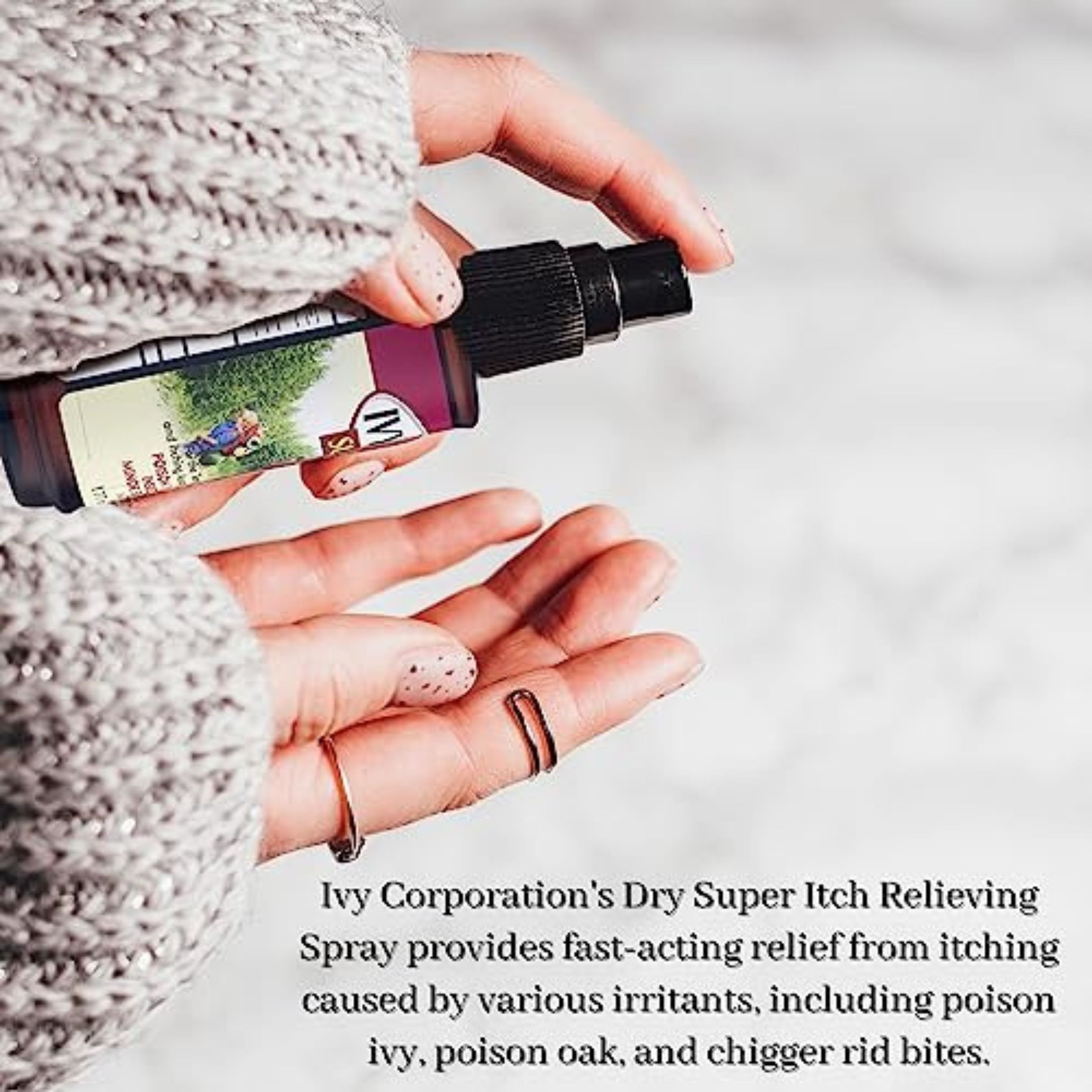 Worldwide Nutrition Ivy Corporation - Dry Super Itch Relieving Spray - Fast-Acting Relief - 6 Fl Oz with Bonus Multi-Purpose Key Chain
