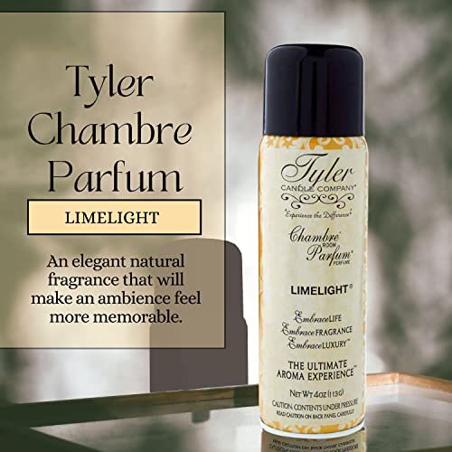Tyler Candle Company Limelight Signature Fragrance Chambre Parfum - Luxury Scent Air Freshener Spray - Ultimate Aromatic Experience - Home Essentials - 6 Pack of 4 Oz Container with Bonus Key Chain