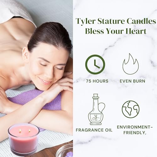 Tyler Candle Company Bless Your Heart Stature Candle - Home Fragrance Scented Candle - 16 Oz, 2 Wick Candle Stature Model Home Decor and Multi-Purpose Key Chain