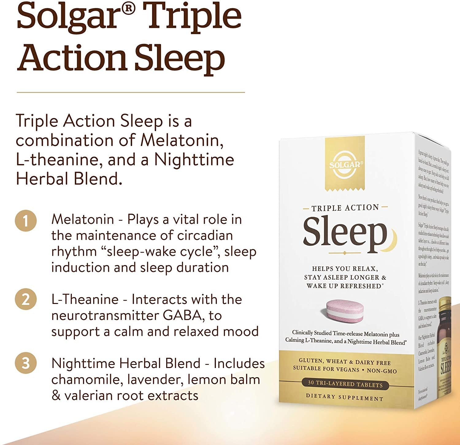 Solgar Triple Action Sleep 30ct