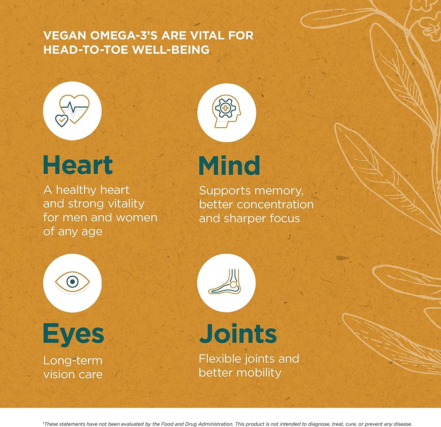 Wiley's Finest CatchFree Vegan Omega 3 Supplement, Organic Plant-Based Algae Oil DHA + EPA Fatty Acids, Fish Oil Alternative, Supports Heart, Brain, Joint Health, Vegetarian, Non-GMO, 60 Softgels