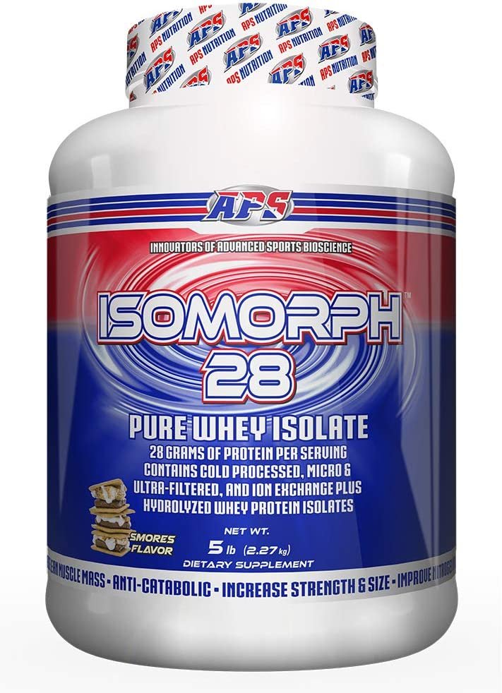 APS Nutrition Isomorph Protein Powder Supplement | 28g Whey Protein Isolate | Smores, 5lbs