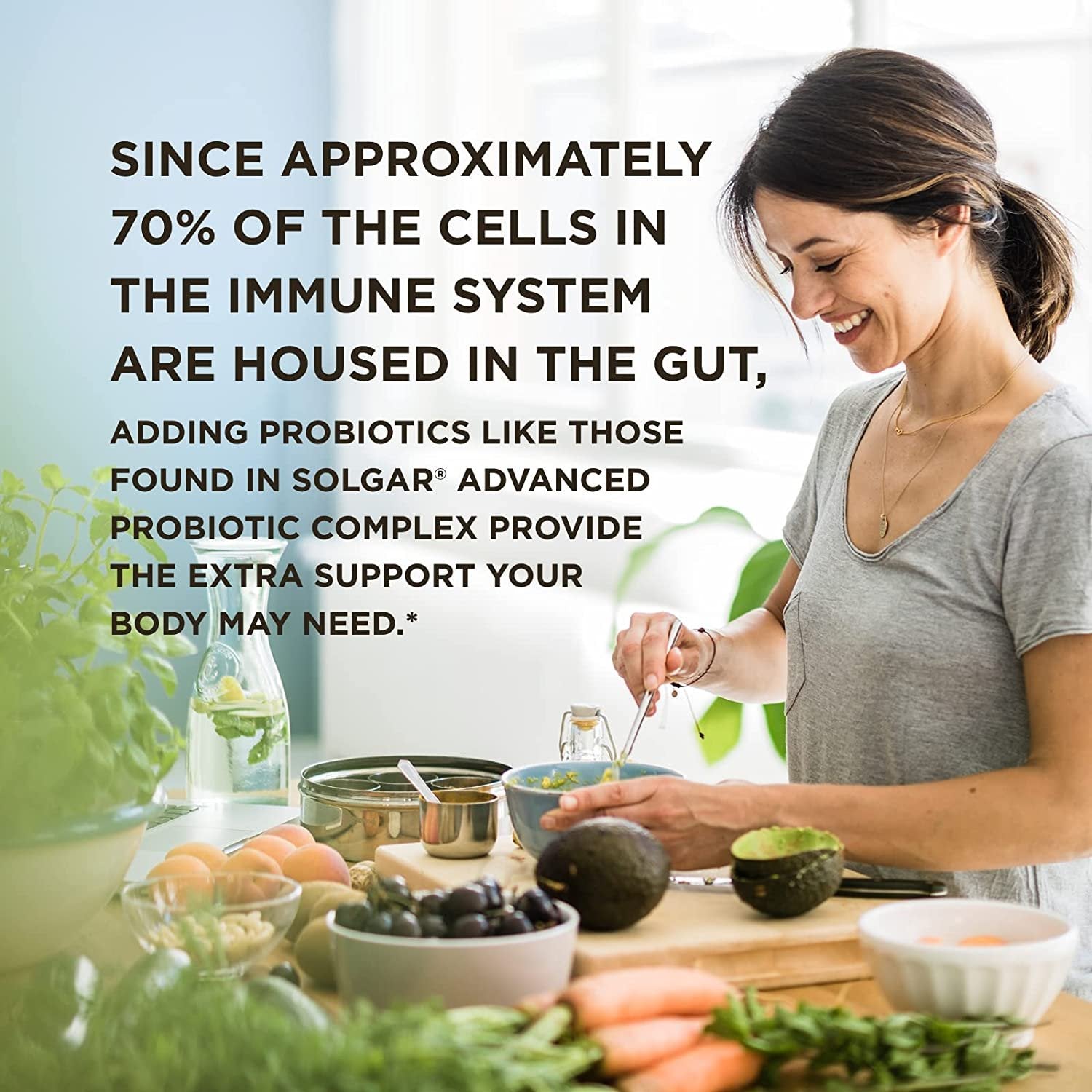 Solgar Probi Plus Enzyme Complex, 30 Capsules - 20 Billion CFU Probiotic Plus Enzymes - Once Daily - Clinically-Studied to Alleviate Occasional Gas & Bloating - Non-GMO & Dairy Free, 30 Servings