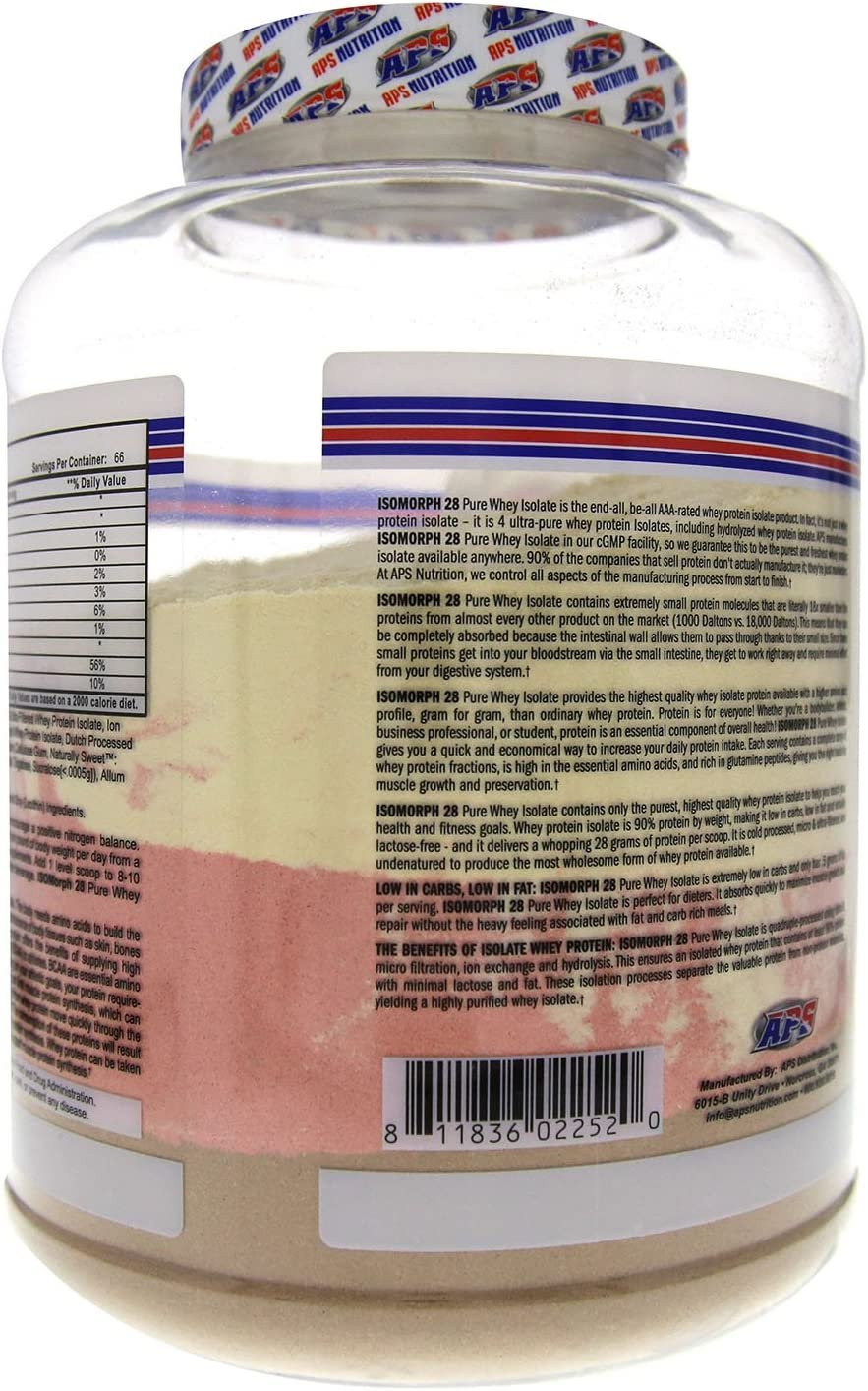 APS Nutrition Isomorph Whey Protein Isolate |Neopolitan Ice Cream | 5lb