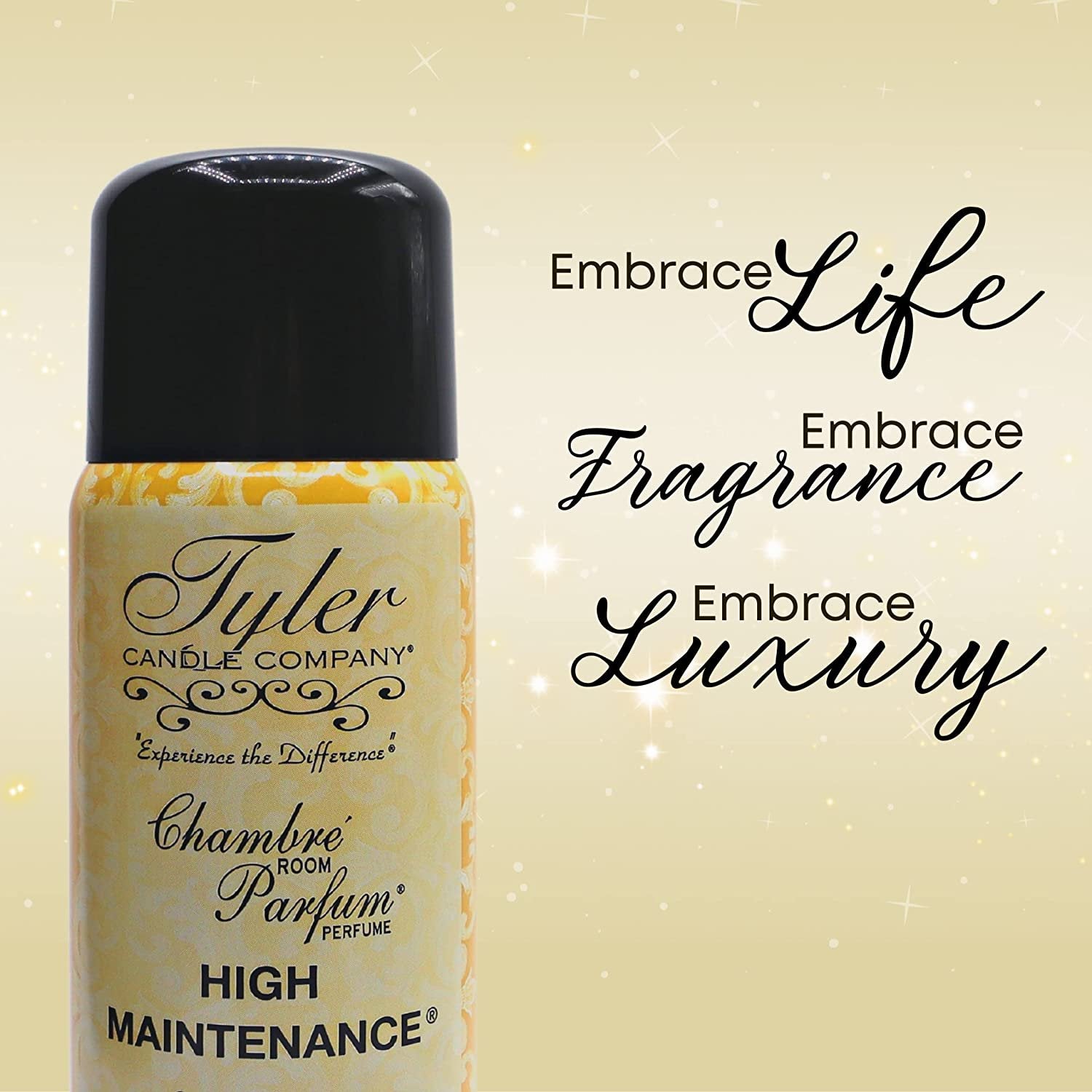 Tyler Candle Company High Maintenance Signature Fragrance Chambre Parfum - Luxury High Maintenance Scent Air Freshener / Fragrant Room Air Spray - 4 Oz Container - The Ultimate Aromatic Experience