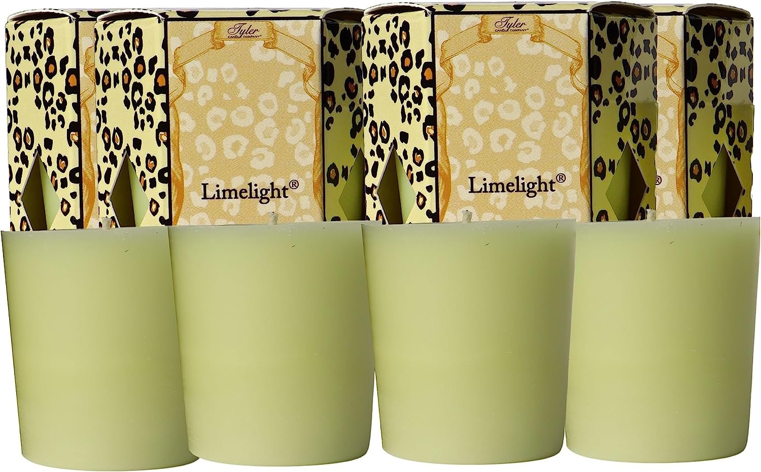 Tyler Candle Company Limelight Votive Candles - Luxury Scented Candle with Essential Oils - 4 Pack of 2 oz Small Candles with 15 Hour Burn Time Each - with Bonus Key Chain