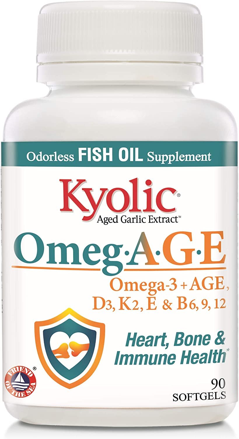 Kyolic Omeg-Age, Heart, Bone & Immune Health, 90 Count Softgels