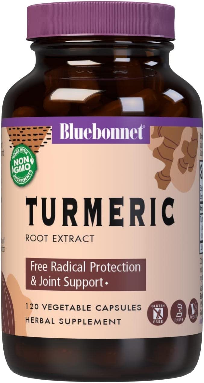 BlueBonnet Turmeric Root Extract Supplement, 120 Count